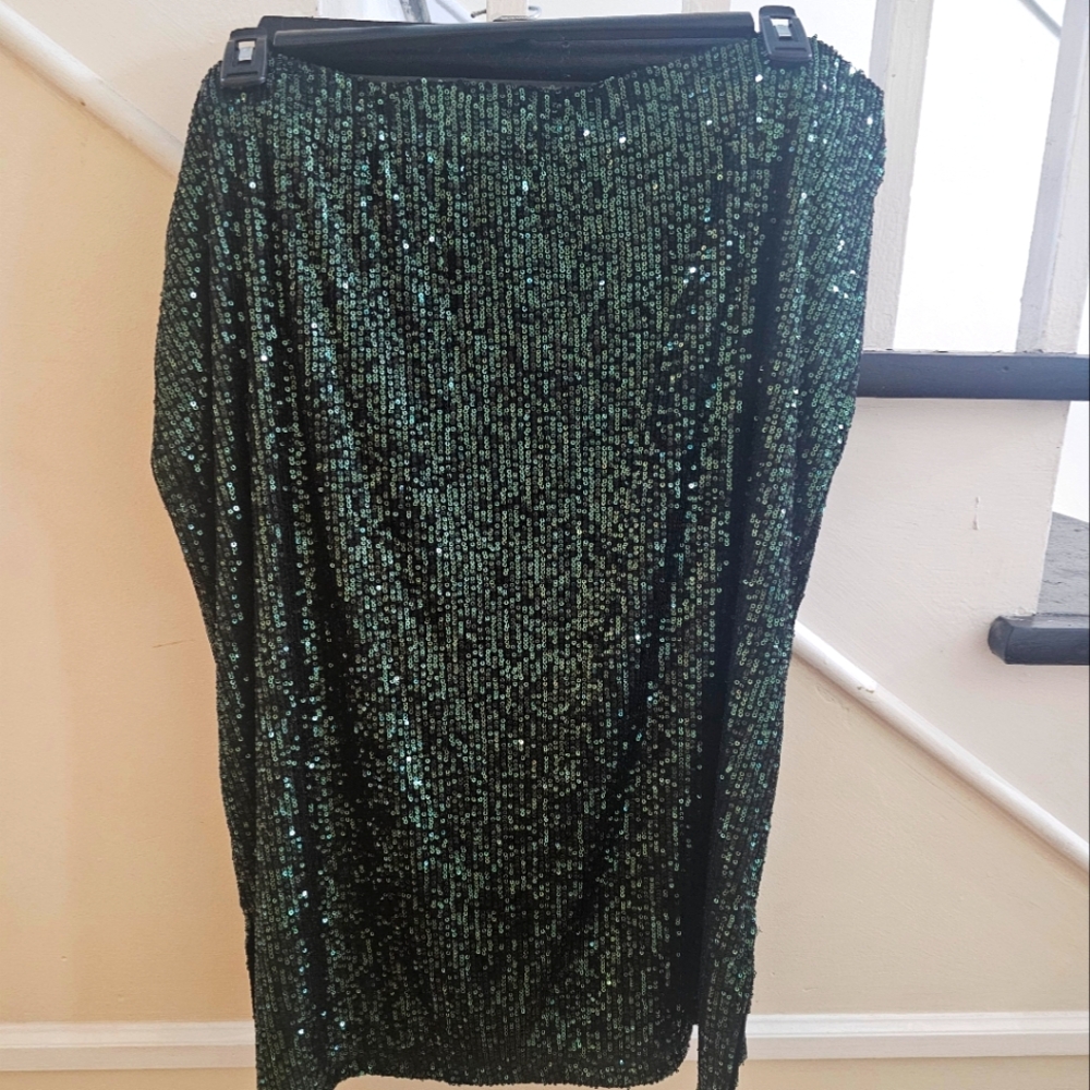 Cato Sparkling Green Pencil Skirt